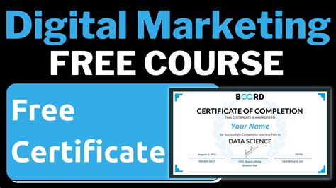 free digital marketing course with certificate.